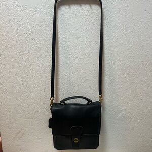 Coach Black Leather Bag Coach Station Bag.